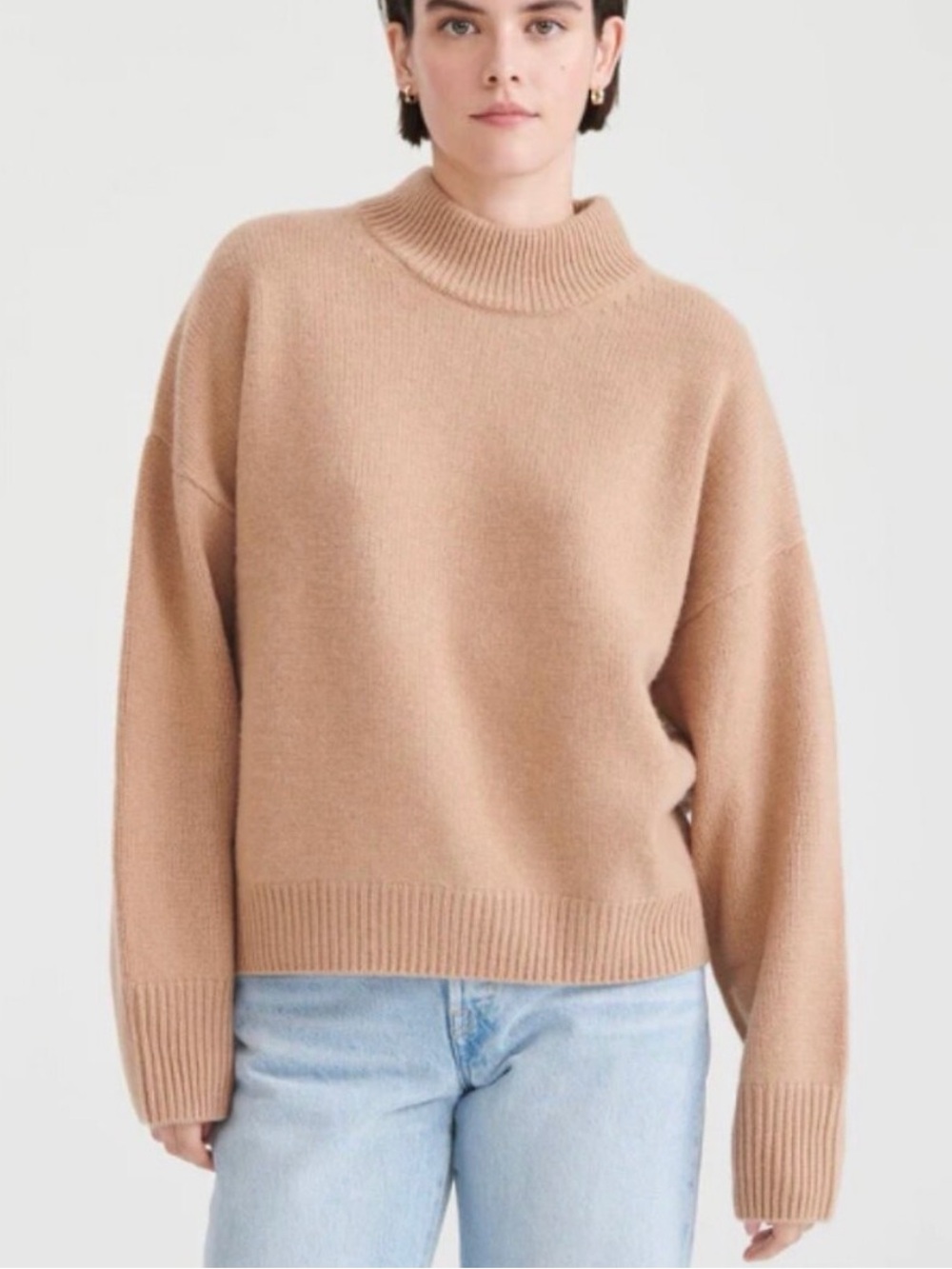 Naadam Super Luxe Mockneck Cashmere Sweater
